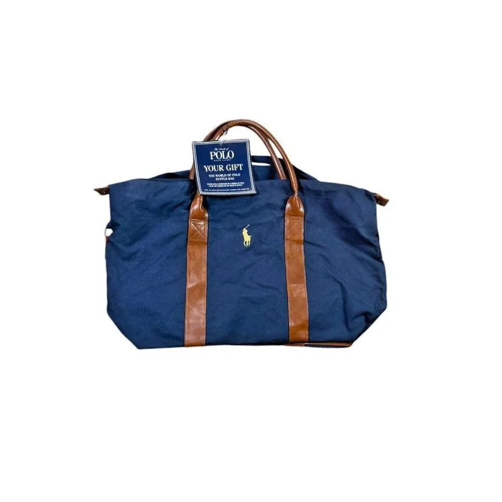 Ralph Lauren Polo Carry On Weekender Duffle Bag With Shoulder Strap Tote NWT